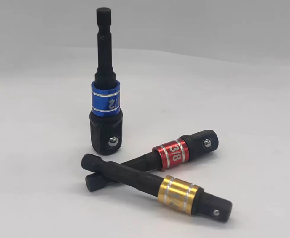 インパクトソケットアダプターセット 1/4インチ 3/8インチ 1/2インチ 六角シャンク マルチカラー